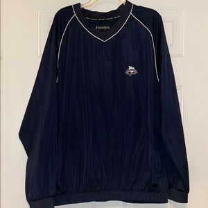 FootJoy The Ranch LS Golf Wind-shirt/Windbreaker Pullover Jacket XL Navy V-Neck